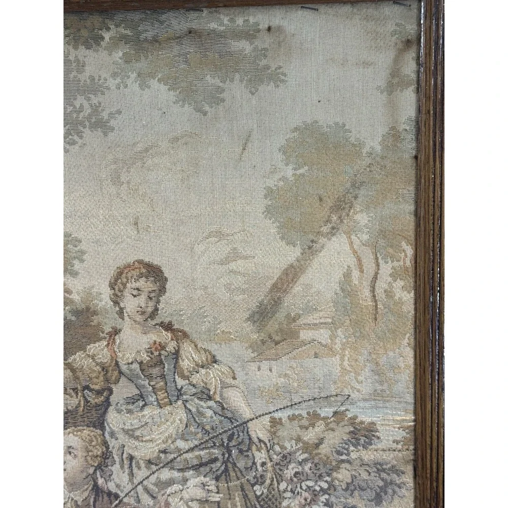 Vintage French‎ Romantic Décor Tapestry Goblins Medieval Art 18/23 Inches